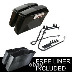 Saddlebag 6x9 Speaker Lid with Conversion Kit Fit For Harley Softail Fatboy 84-17