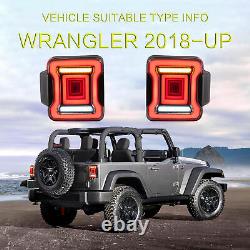 Tail Lights Fit Jeep Wrangler JL JLU 20182020 Turn Signal Reverse LED DRL Lamp