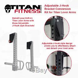 Titan Fitness Adjustable Pin-On Bracket Conversion Kit for TITAN Series Lever Ar