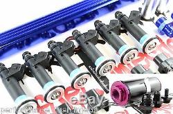 Top Feed Fuel Rail & Filter & 850cc DEKA Fuel Injectors FITS Nissan RB25DET RB25