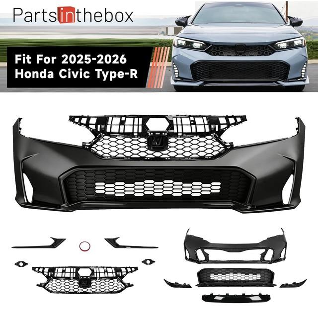 Type R Style Front Bumper Conversion Kit Fits 2025-2026 Honda Civic Si Sedan