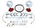 Universal Rear End Disc Brake Conversion Kit Red Fits Ford 9 Inch Slotted