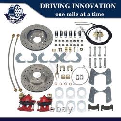 Universal Rear-End Disc Brake Conversion Kit Red Fits Brand New For Ford 9 Inch