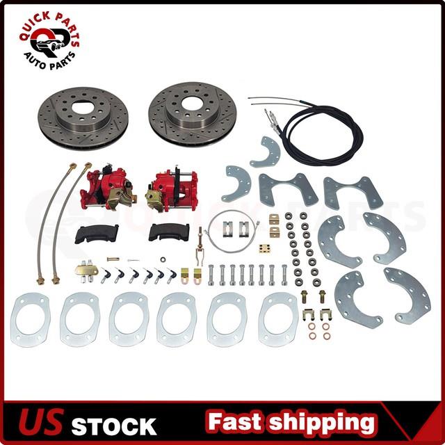 Universal Rear-end Disc Brake Conversion Kit Red Fits For Ford 9 Inch New