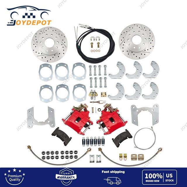 Universal Rear-end Disc Brake Conversion Kit Red Fits For Ford 9 Inch New