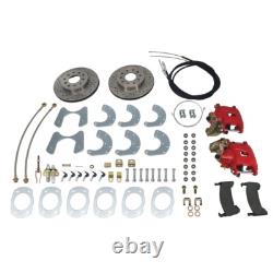 Universal Rear-End Disc Brake Conversion Kit Red Fits For Ford 9 Inch New