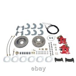 Universal Rear-End Disc Brake Conversion Kit Red Fits For Ford 9 Inch New