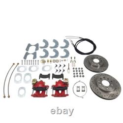 Universal Rear-End Disc Brake Conversion Kit Red Fits For Ford 9 Inch New