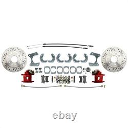 Universal Rear-End Disc Brake Conversion Kit, Red, Fits Ford 9 Inch