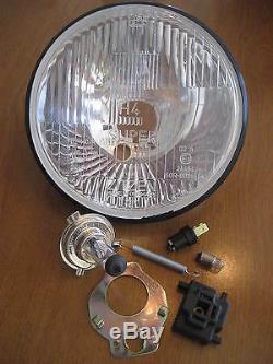 VINTAGE BMW HALOGEN HEADLIGHT CONVERSION KIT 6V WithLED AND PLUG FITS ALL MODELS