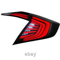 VLAND Modded SMOKED LED Tail Lights Assembly fit for 2016-2017 Honda Civic
