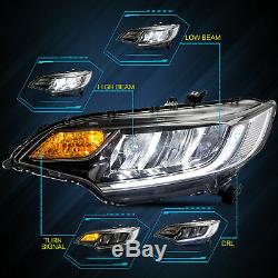 Vland Headlights Assembly fit 2014-2020 Honda Jazz/Fit LED Signal Projector Lamp