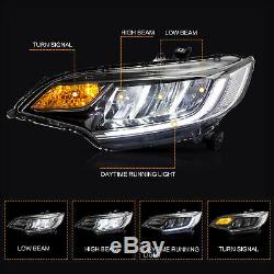 Vland Headlights Assembly fit 2014-2020 Honda Jazz/Fit LED Signal Projector Lamp